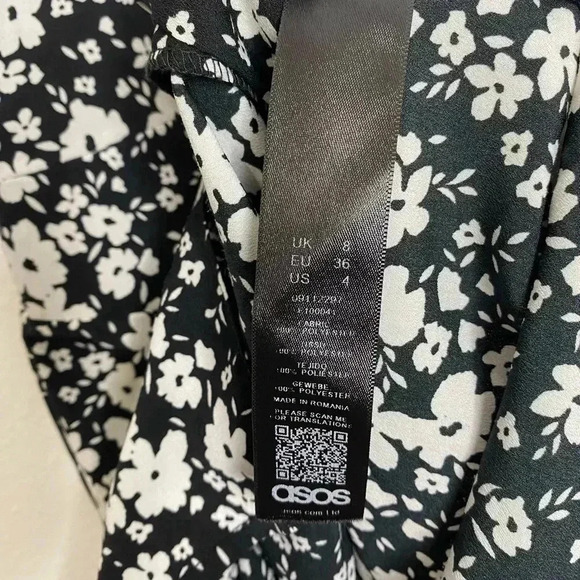 ASOS exclusive mini tea dress with buttons in floral print - Picture 6 of 7